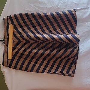 ANN TAYLOR PETITE LINED SKIRT NAVY BLUE AND BROWN SIZE 4P